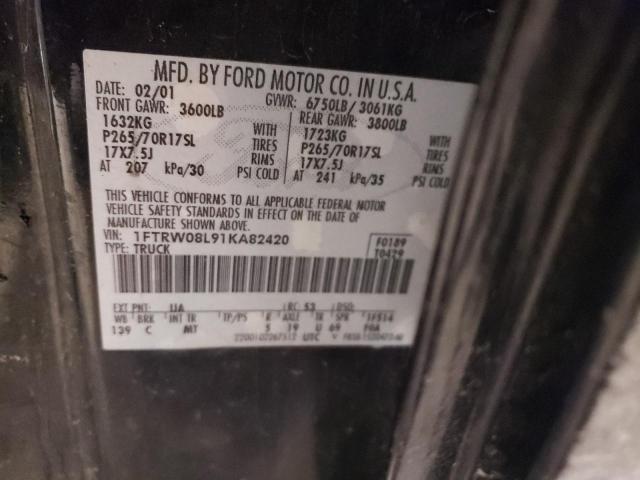 Photo 11 VIN: 1FTRW08L91KA82420 - FORD F-150 