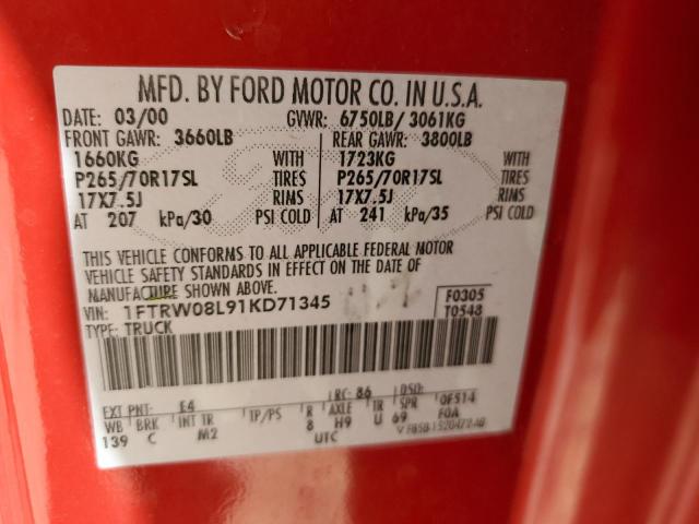 Photo 11 VIN: 1FTRW08L91KD71345 - FORD F-150 