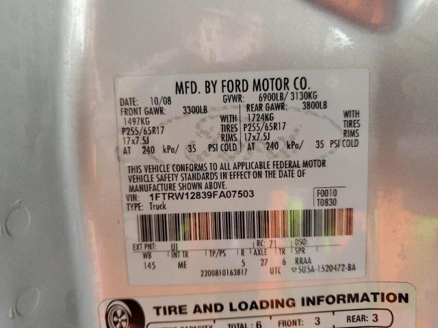 Photo 11 VIN: 1FTRW12839FA07503 - FORD F150 SUPER 