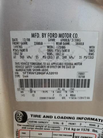 Photo 11 VIN: 1FTRW12869FA32010 - FORD F150 SUPER 