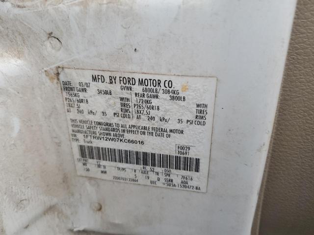 Photo 11 VIN: 1FTRW12W07KC66016 - FORD F-150 