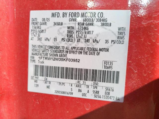 Photo 11 VIN: 1FTRW12W35KF03952 - FORD F150 SUPER 