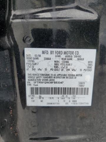 Photo 11 VIN: 1FTRW12W38FB53347 - FORD F150 SUPER 