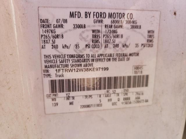 Photo 11 VIN: 1FTRW12W38KE97199 - FORD F-150 