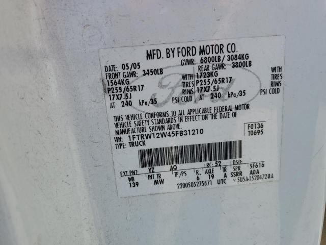 Photo 11 VIN: 1FTRW12W45FB31210 - FORD F-150 