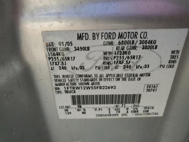 Photo 11 VIN: 1FTRW12W55FB22693 - FORD F150 SUPER 