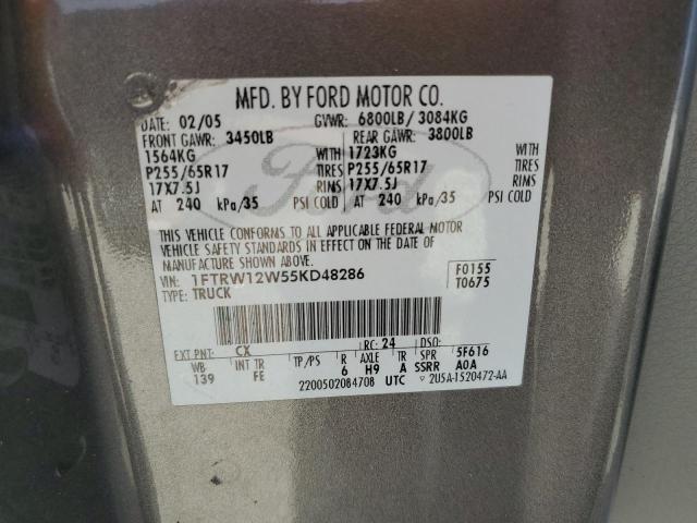 Photo 11 VIN: 1FTRW12W55KD48286 - FORD F150 SUPER 