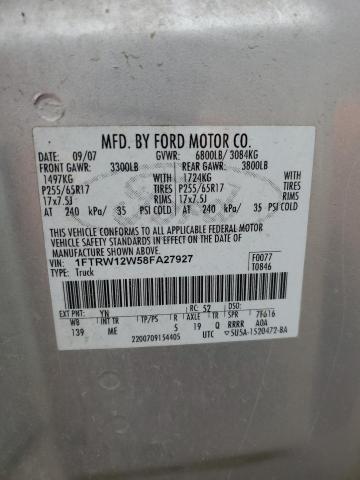 Photo 11 VIN: 1FTRW12W58FA27927 - FORD F150 SUPER 