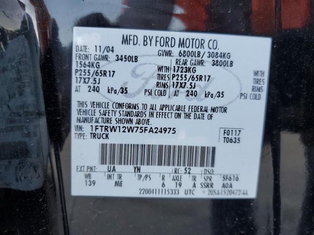 Photo 11 VIN: 1FTRW12W75FA24975 - FORD F150 SUPER 