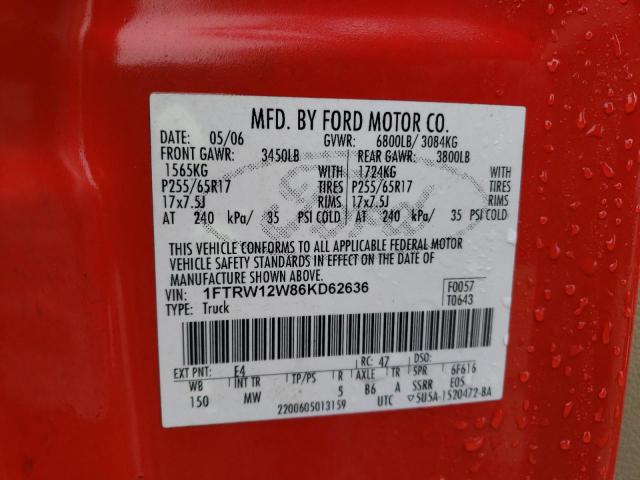 Photo 11 VIN: 1FTRW12W86KD62636 - FORD F-150 