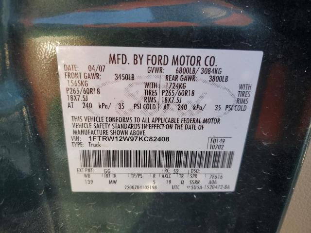 Photo 11 VIN: 1FTRW12W97KC82408 - FORD F-150 