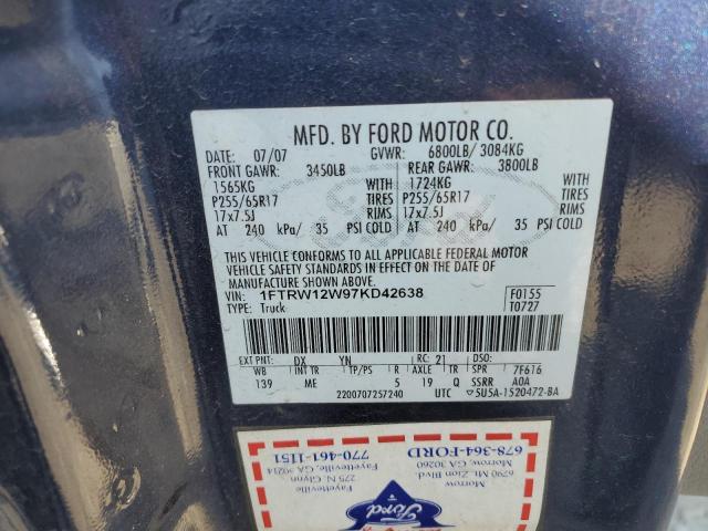 Photo 11 VIN: 1FTRW12W97KD42638 - FORD F150 SUPER 