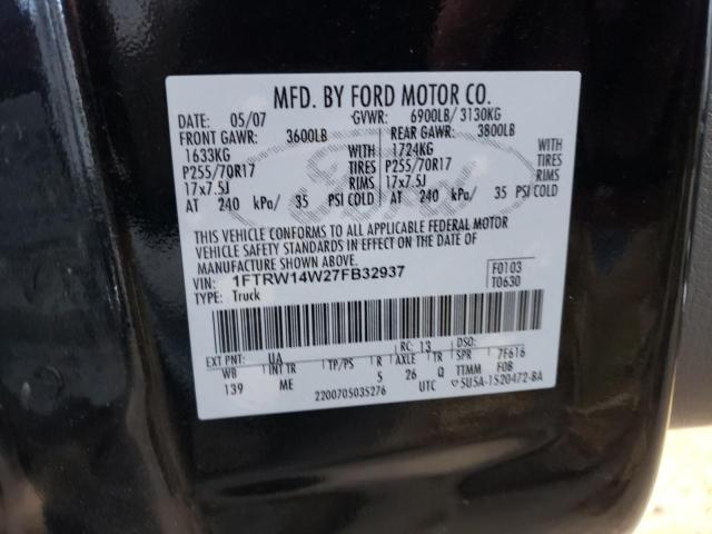 Photo 11 VIN: 1FTRW14W27FB32937 - FORD F150 