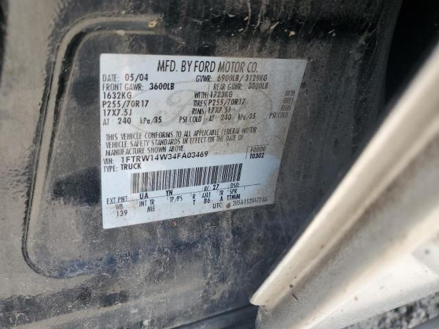 Photo 11 VIN: 1FTRW14W34FA03469 - FORD F150 SUPER 