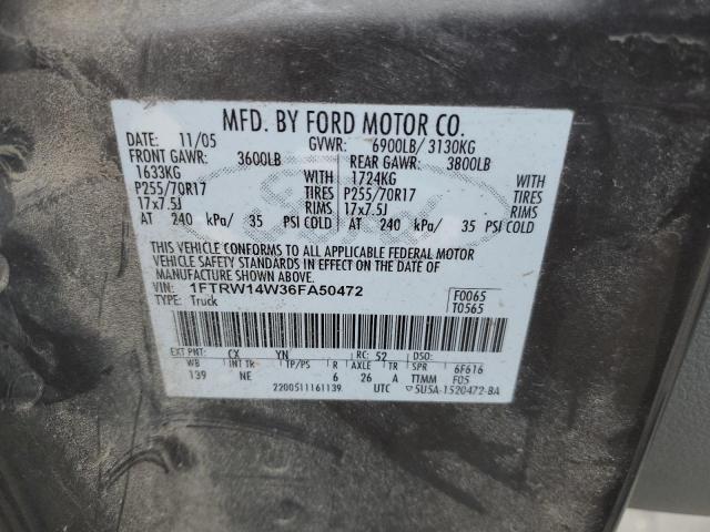 Photo 11 VIN: 1FTRW14W36FA50472 - FORD F-150 