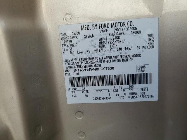 Photo 11 VIN: 1FTRW14W48FC07638 - FORD F150 SUPER 