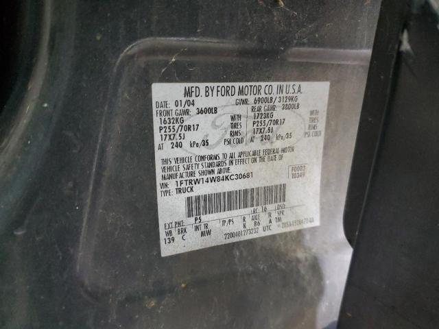 Photo 11 VIN: 1FTRW14W84KC30681 - FORD F150 SUPER 