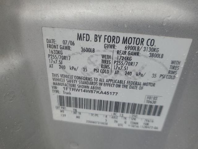 Photo 11 VIN: 1FTRW14W87KA45177 - FORD F150 SUPER 