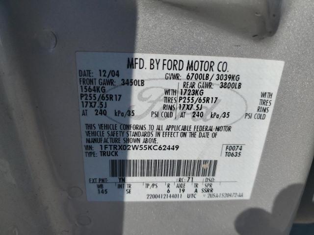 Photo 11 VIN: 1FTRX02W55KC62449 - FORD F150 