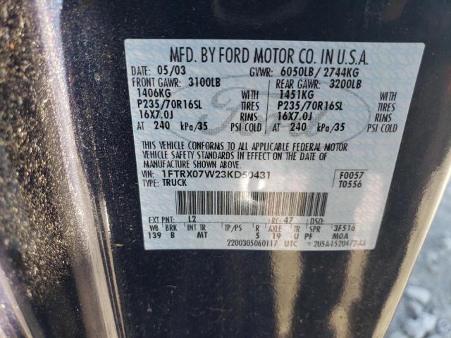 Photo 12 VIN: 1FTRX07W23KD50431 - FORD F150 