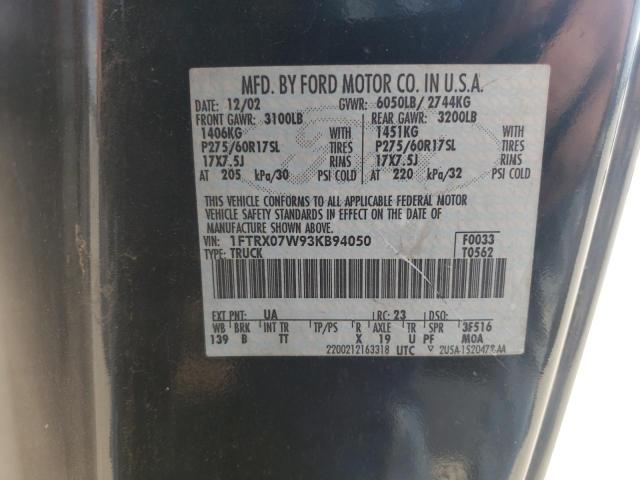 Photo 11 VIN: 1FTRX07W93KB94050 - FORD F150 