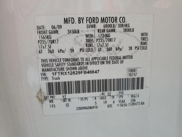 Photo 11 VIN: 1FTRX12829FB46647 - FORD F150 SUPER 