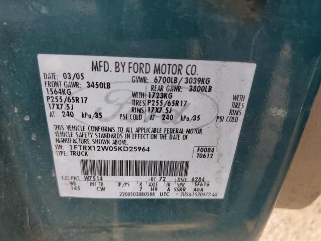 Photo 11 VIN: 1FTRX12W05KD25964 - FORD F150 