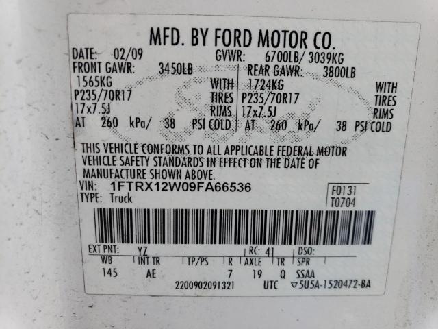 Photo 11 VIN: 1FTRX12W09FA66536 - FORD F-150 