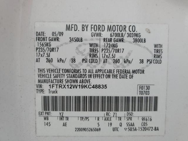 Photo 11 VIN: 1FTRX12W19KC48835 - FORD F-150 