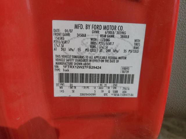 Photo 11 VIN: 1FTRX12W27FB29424 - FORD F150 