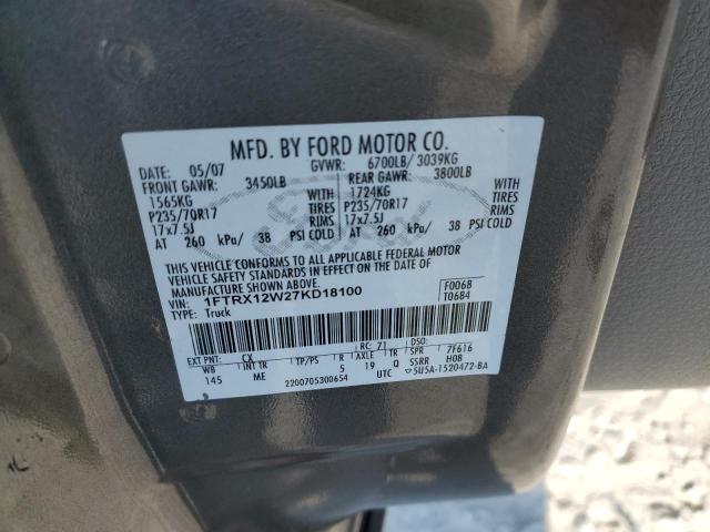 Photo 11 VIN: 1FTRX12W27KD18100 - FORD F150 