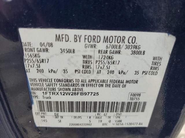 Photo 11 VIN: 1FTRX12W28FB97725 - FORD F150 