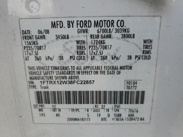 Photo 11 VIN: 1FTRX12W38FC22857 - FORD ALL MODELS 