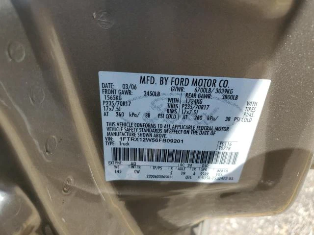 Photo 11 VIN: 1FTRX12W56FB09201 - FORD F150 