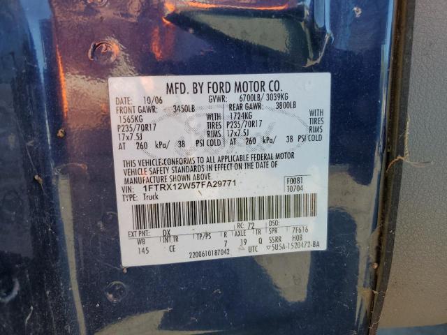 Photo 11 VIN: 1FTRX12W57FA29771 - FORD F150 