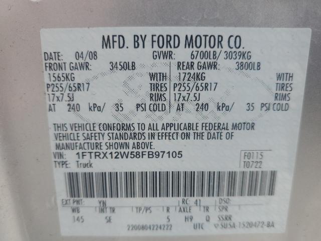 Photo 11 VIN: 1FTRX12W58FB97105 - FORD F150 