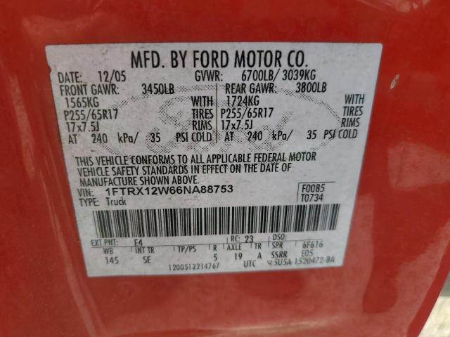 Photo 12 VIN: 1FTRX12W66NA88753 - FORD ALL MODELS 