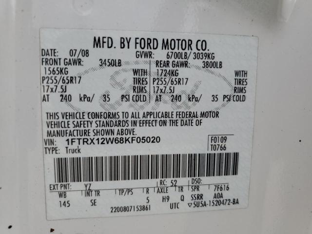 Photo 11 VIN: 1FTRX12W68KF05020 - FORD F150 