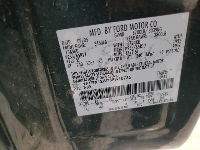 Photo 11 VIN: 1FTRX12W76FA10735 - FORD F150 