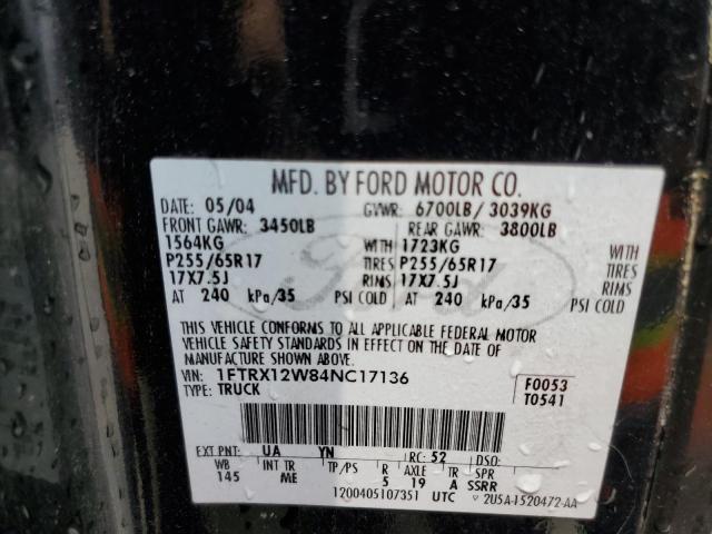 Photo 12 VIN: 1FTRX12W84NC17136 - FORD F150 