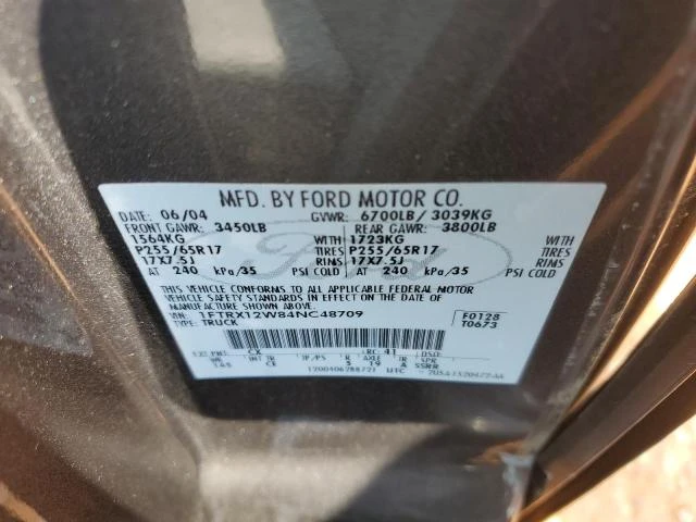 Photo 12 VIN: 1FTRX12W84NC48709 - FORD F150 