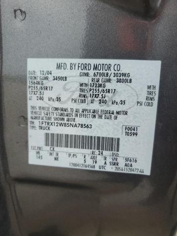 Photo 12 VIN: 1FTRX12W85NA78563 - FORD F150 