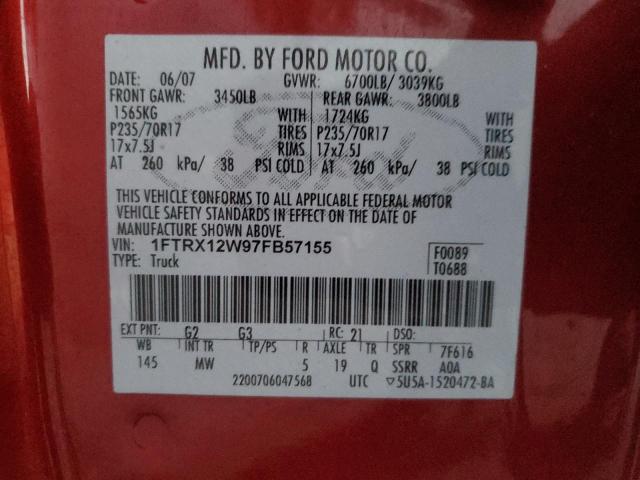 Photo 11 VIN: 1FTRX12W97FB57155 - FORD F150 