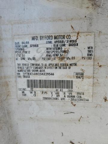 Photo 12 VIN: 1FTRX14W25KE29546 - FORD F150 