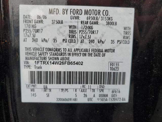 Photo 11 VIN: 1FTRX14W26FB65402 - FORD F150 