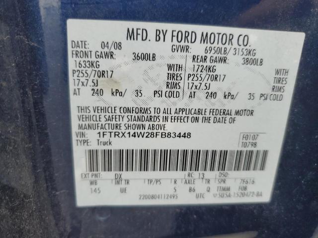 Photo 11 VIN: 1FTRX14W28FB83448 - FORD F150 