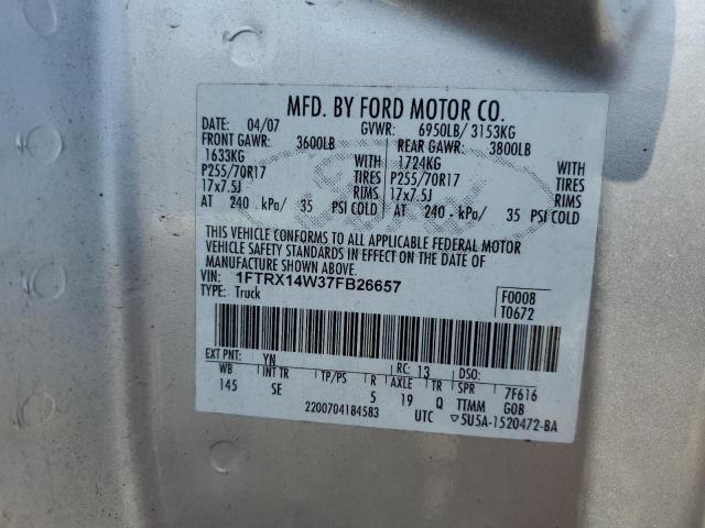 Photo 11 VIN: 1FTRX14W37FB26657 - FORD F150 