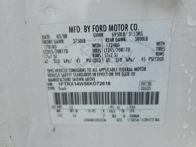 Photo 11 VIN: 1FTRX14W58KD72618 - FORD F150 