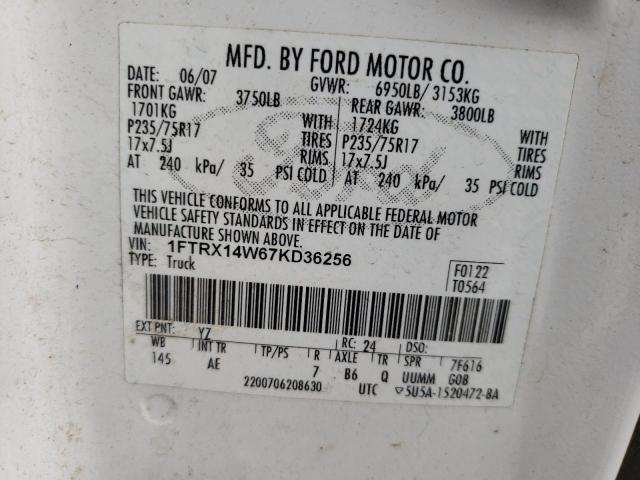 Photo 11 VIN: 1FTRX14W67KD36256 - FORD F150 