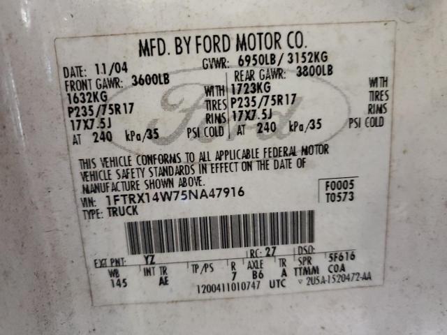 Photo 11 VIN: 1FTRX14W75NA47916 - FORD F150 